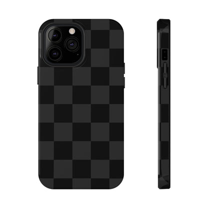 Black Checkered iPhone Case