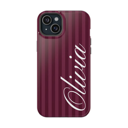 Custom Plum Stripes iPhone Case