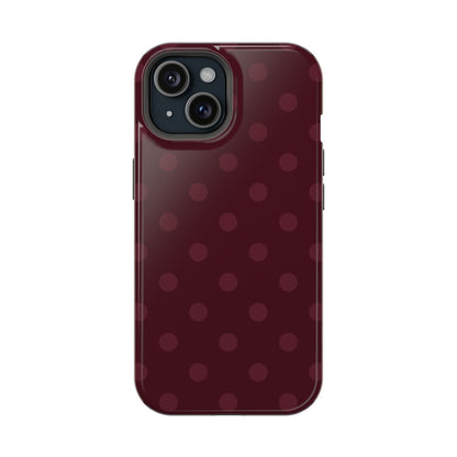 Burgundy Polka Dots iPhone Case