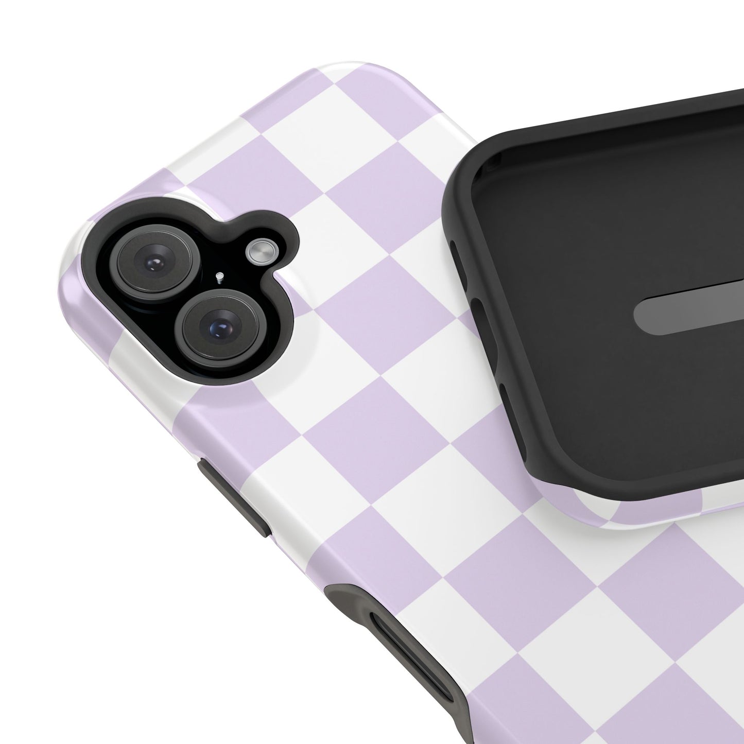 Pastel Purple Checkered iPhone Case