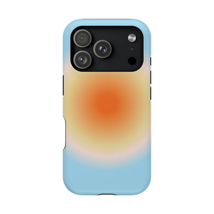 Orange & Blue Aura iPhone Case