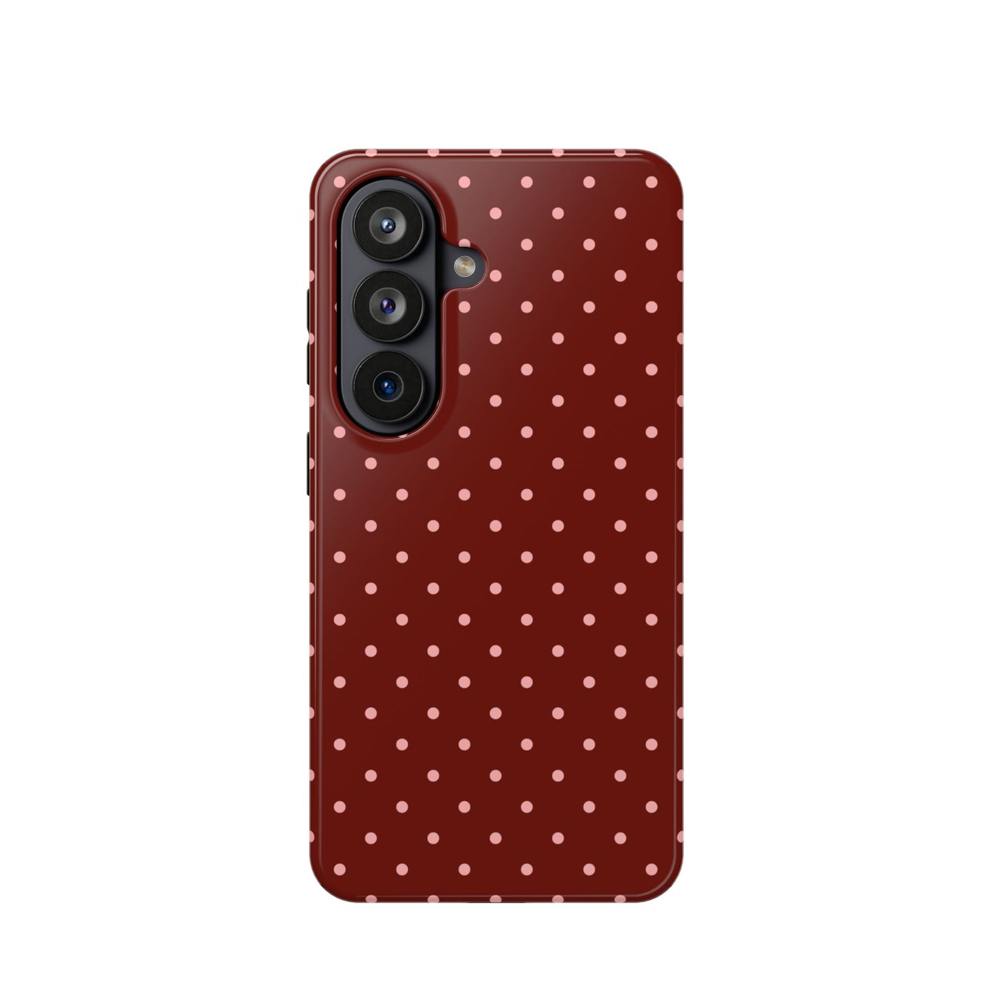 Maroon Mini Dots Samsung Case