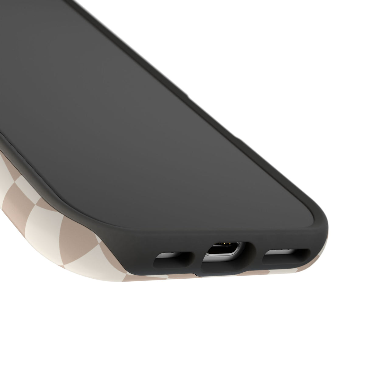 Neutral Wavy Checkered iPhone Case from Stella Cases