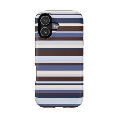 Blueberry Mocha Stripes iPhone Case