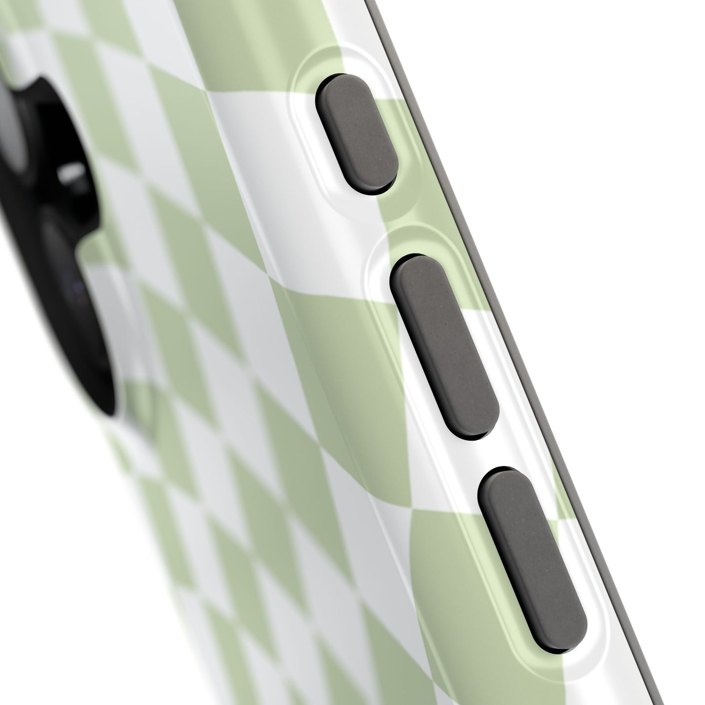 Light Green Wavy Checkered iPhone Case