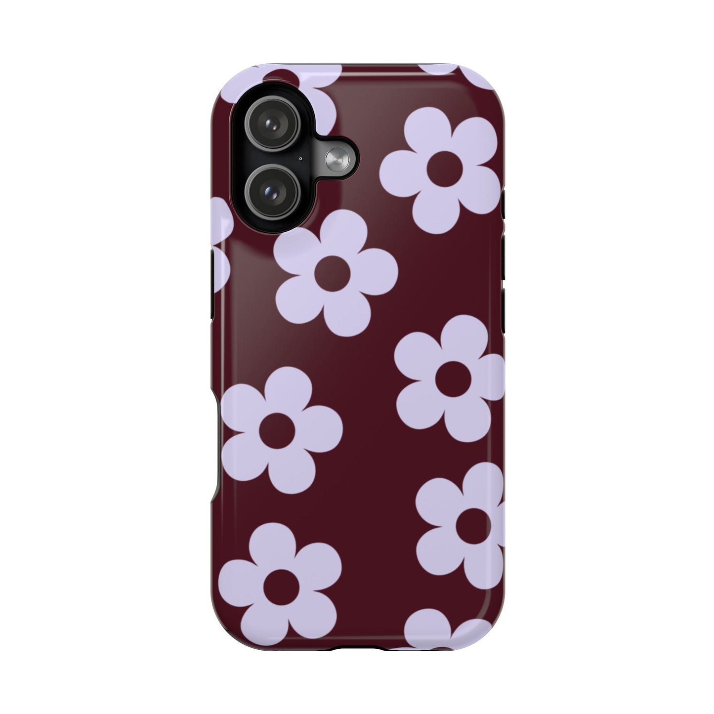 Burgundy Flowers iPhone Case