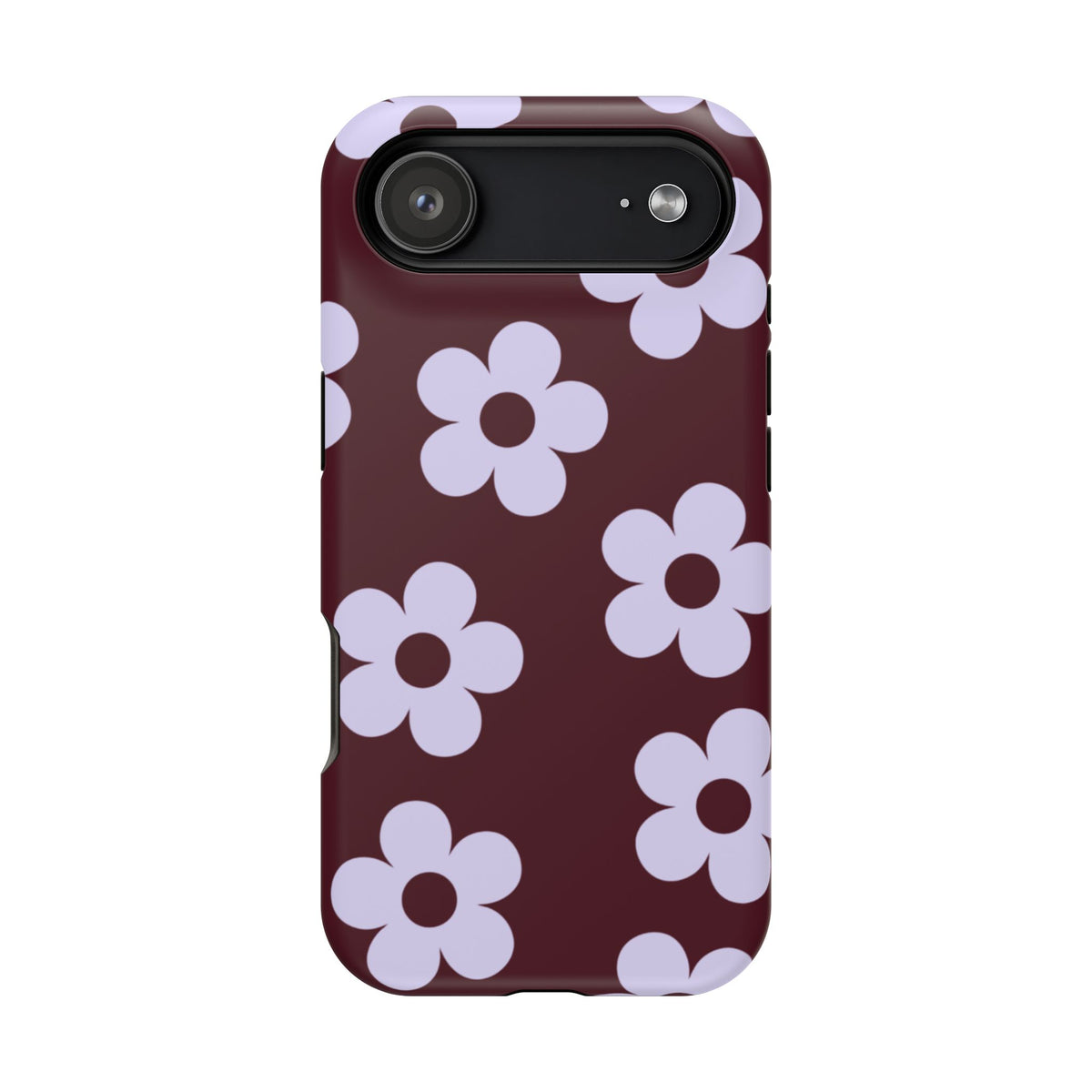 Burgundy Flowers iPhone Case