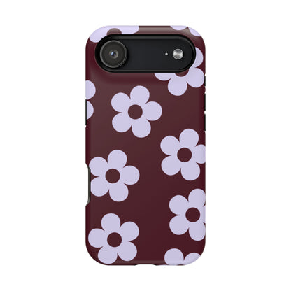Burgundy Flowers iPhone Case