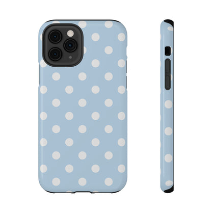 Blue Candy Polka Dots iPhone Case