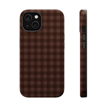 Brown Gingham iPhone Case