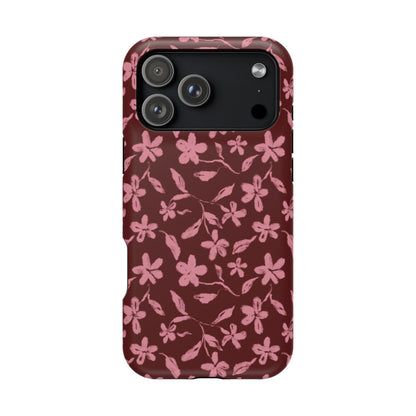 Burgundy Petals iPhone Case
