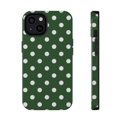 Green Polka Dots iPhone Case