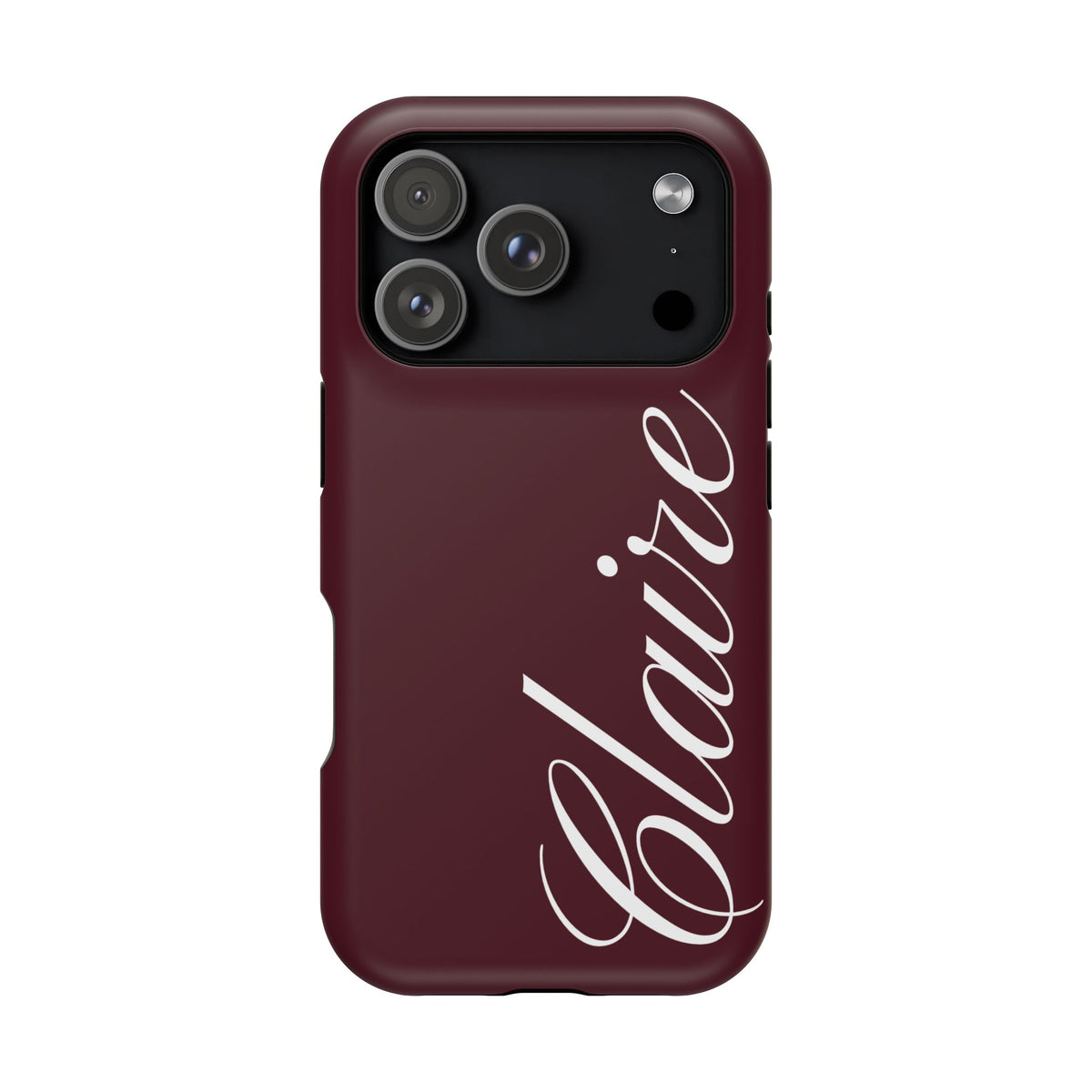 Personalized Burgundy iPhone Case
