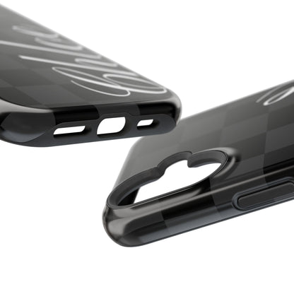 Custom Black Checkered iPhone Case