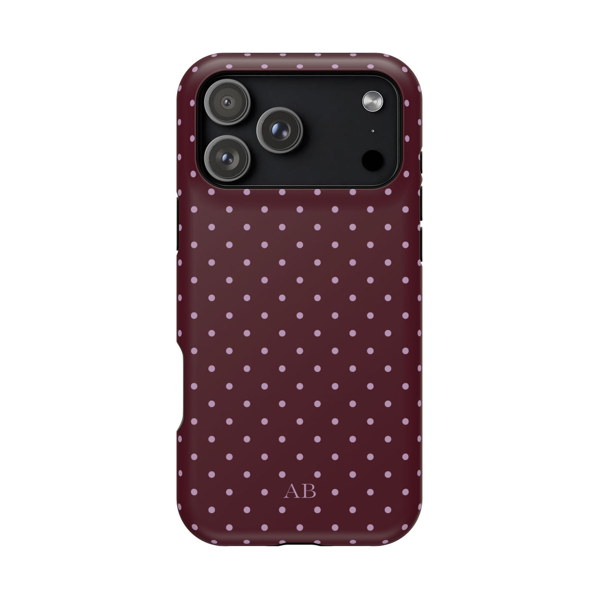 Custom Burgundy & Violet Mini Dots iPhone Case