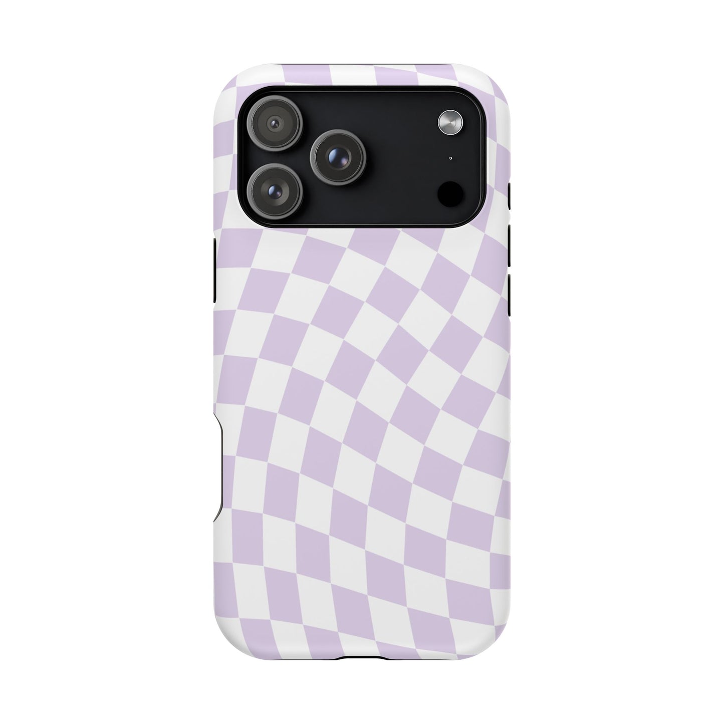 Purple Wavy Checkered iPhone Case