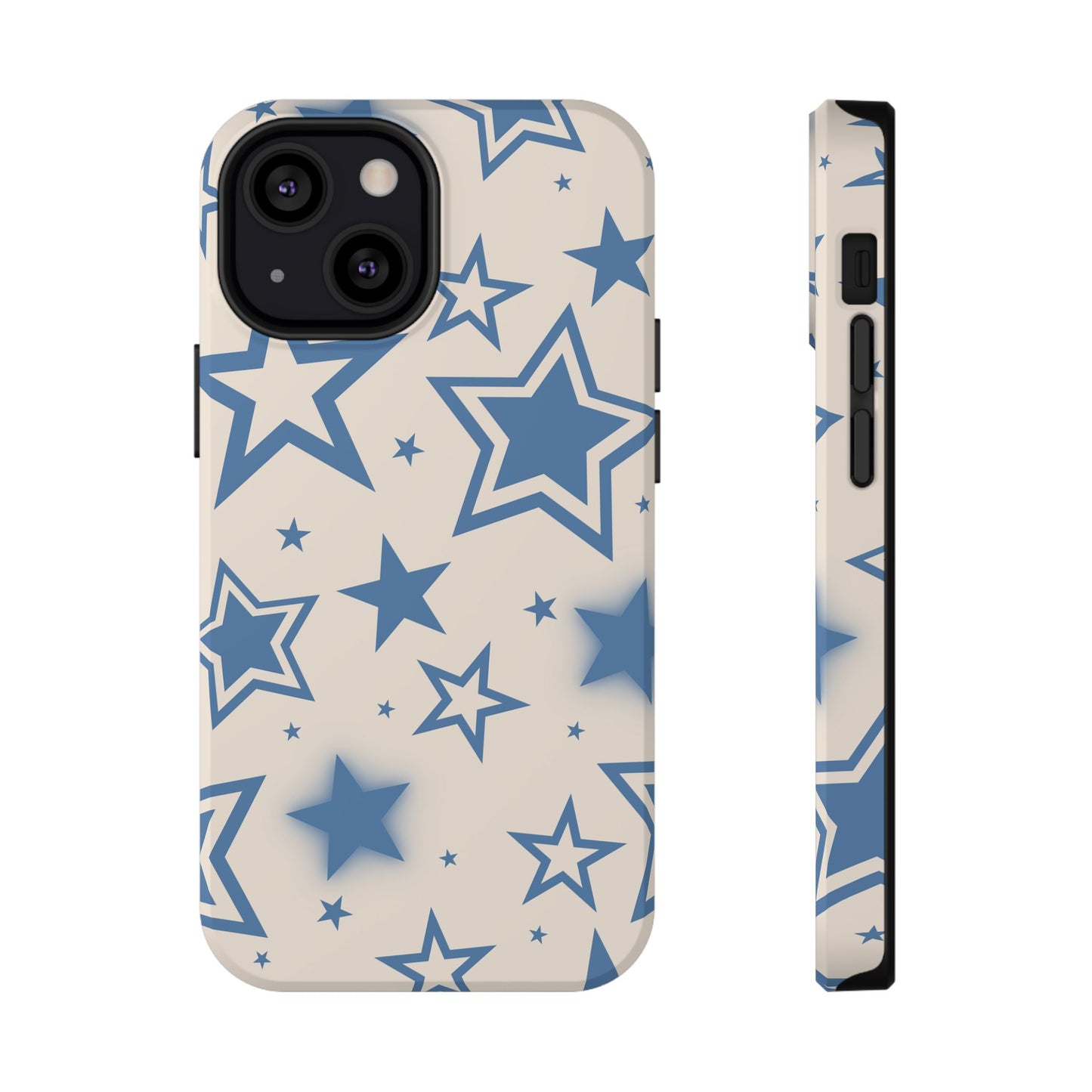 Beige & Blue Stardust iPhone Case