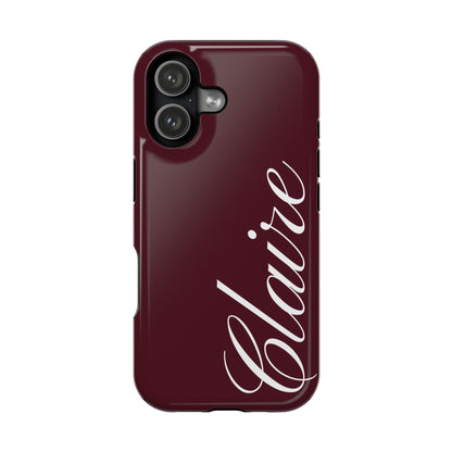 Personalized Burgundy iPhone Case
