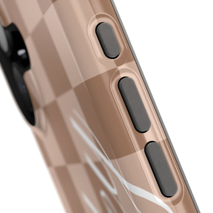 Custom Toffee Checkered iPhone Case