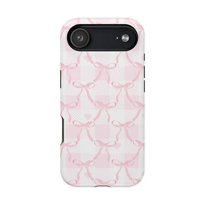 Pink Ribbon Bows iPhone Case