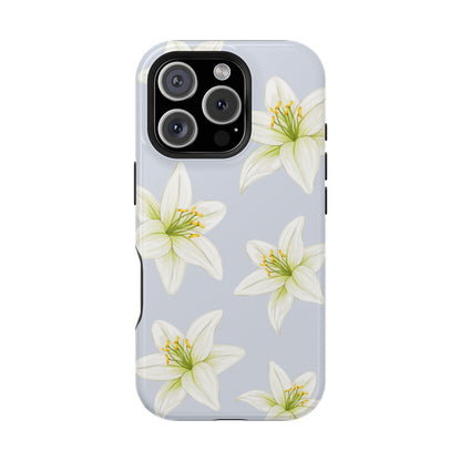 Blue Tiger Lily iPhone Case