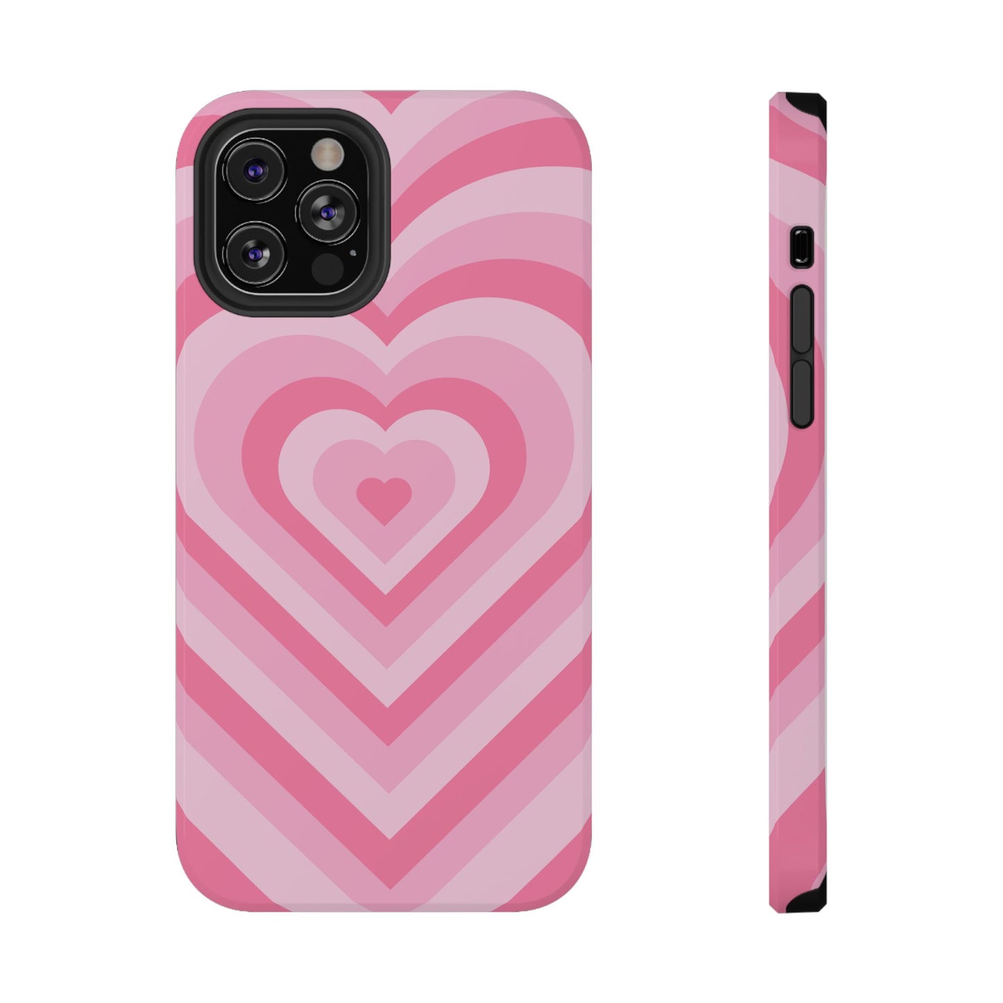 Pink Glowing Hearts iPhone Case