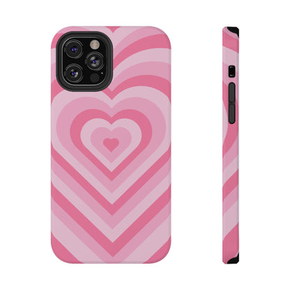 Pink Glowing Hearts iPhone Case
