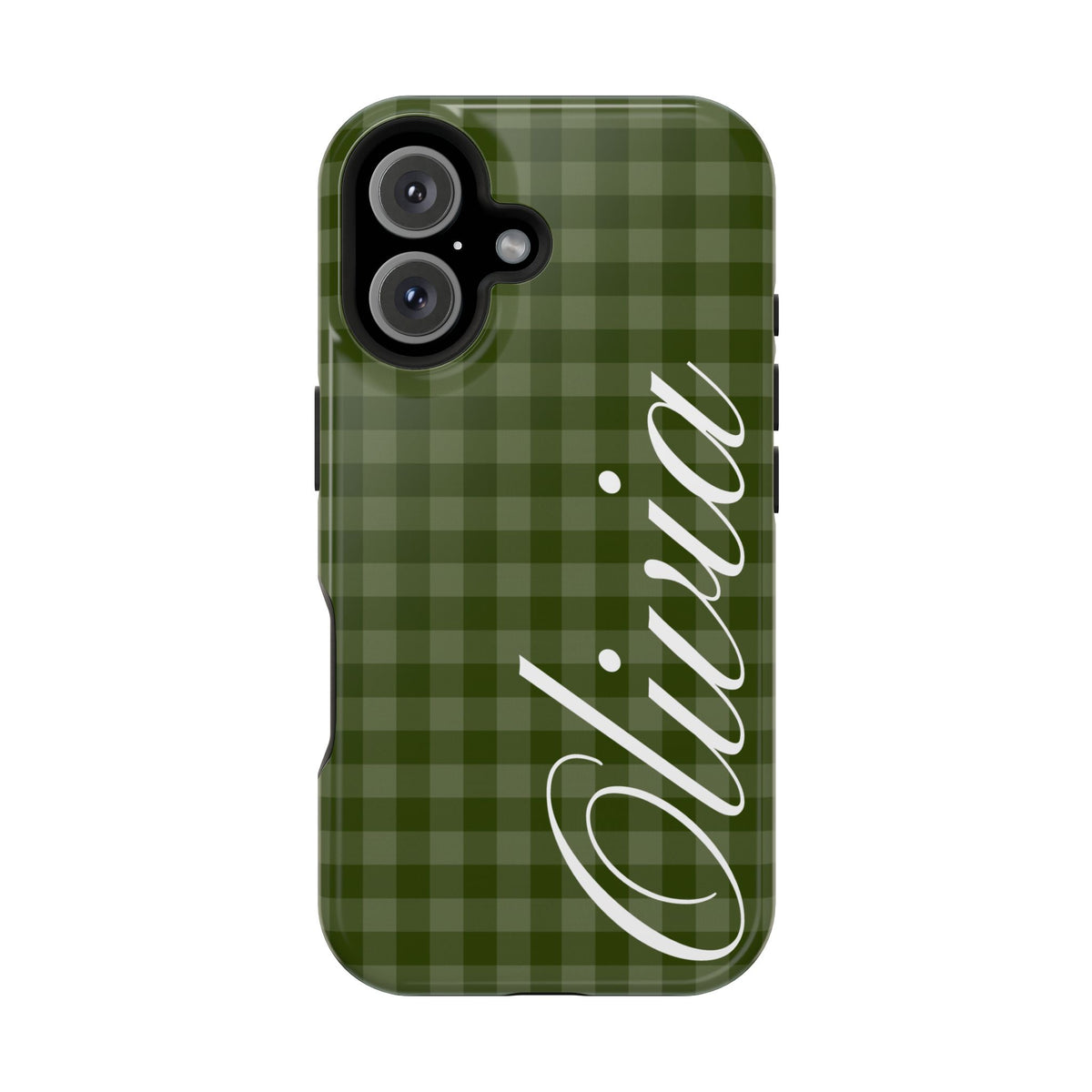 Custom Green Gingham iPhone Case