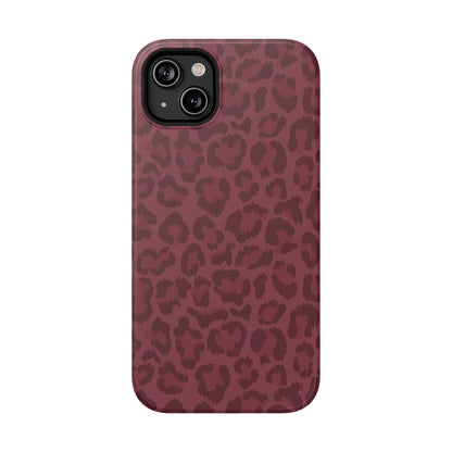 Burgundy Leopard iPhone Case