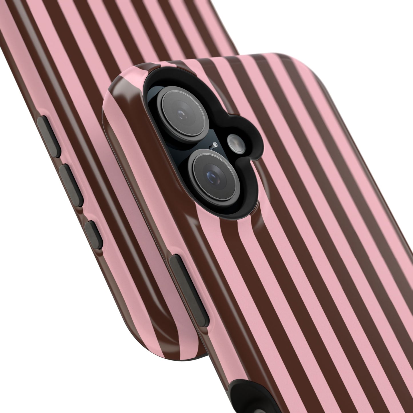 Pink Latte Stripes iPhone Case