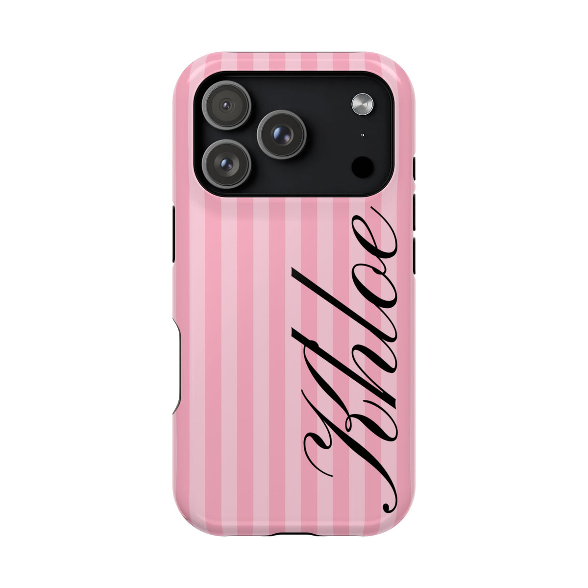Personalized Bubblegum Stripes iPhone Case