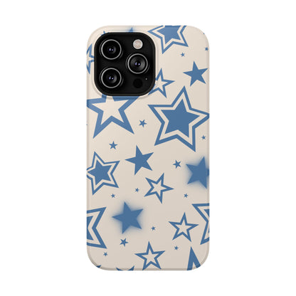 Beige & Blue Stardust iPhone Case