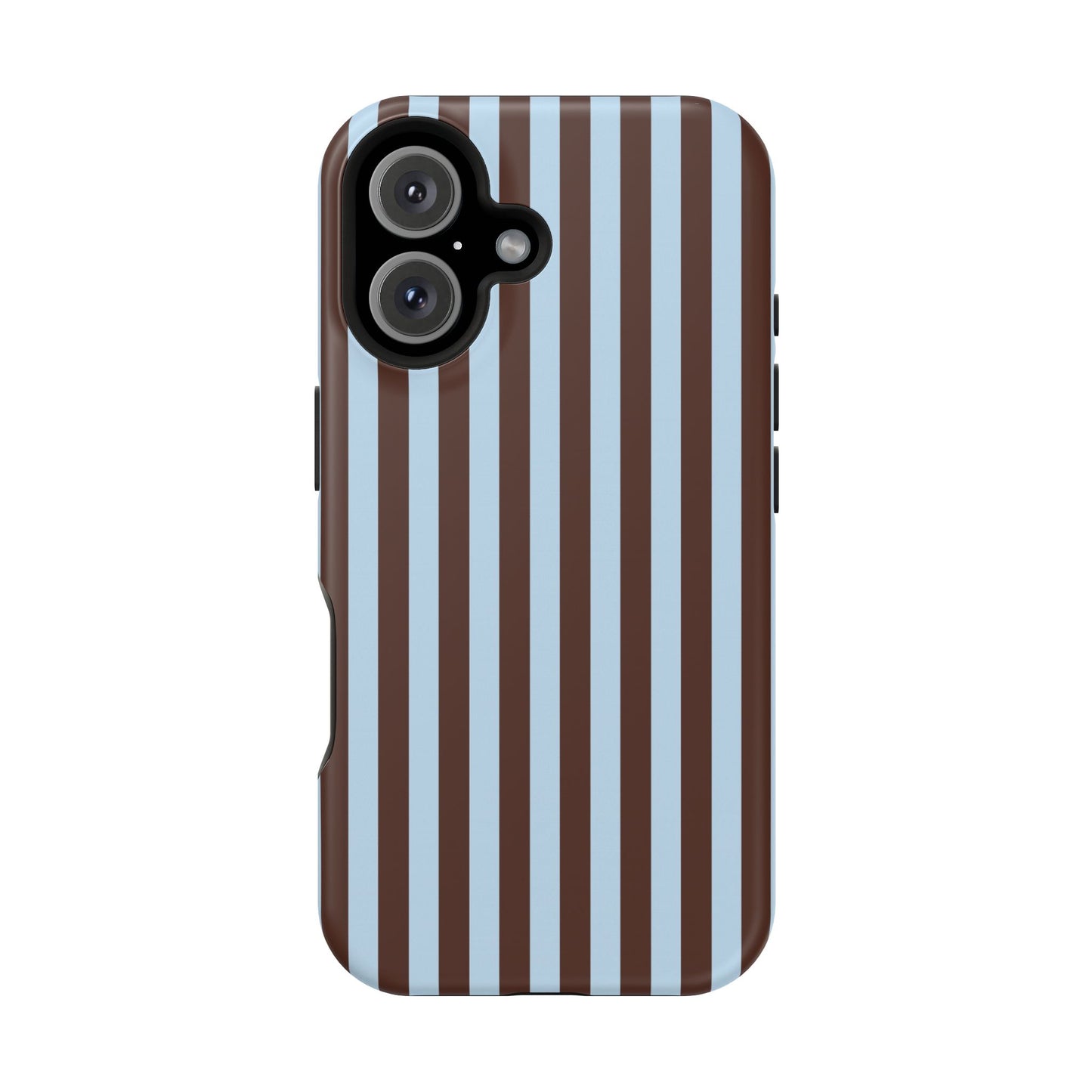 Blue Latte Stripes iPhone Case