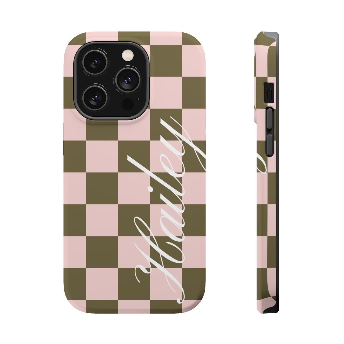 Custom Pistachio Checkered iPhone Case