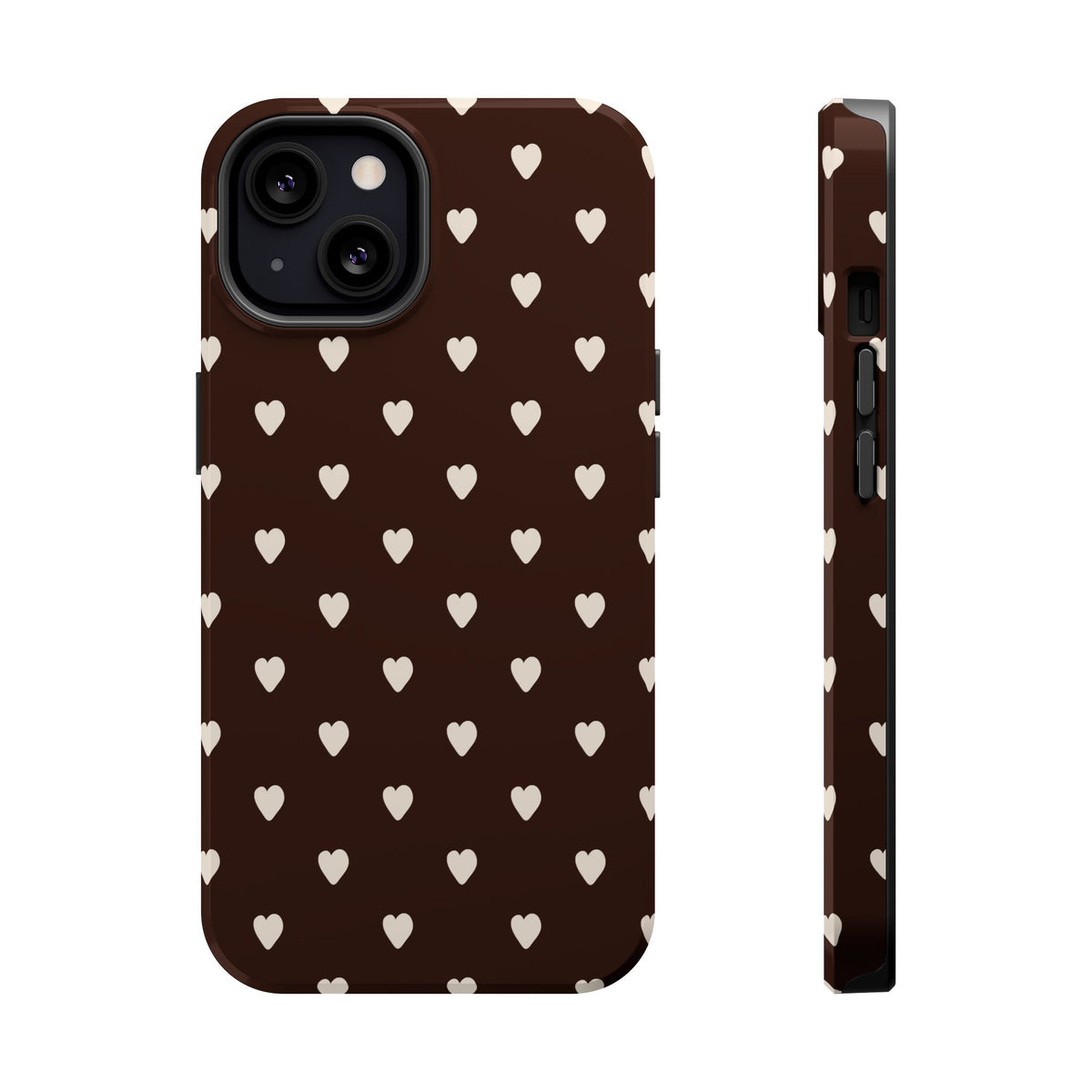 Mocha Hearts iPhone Case