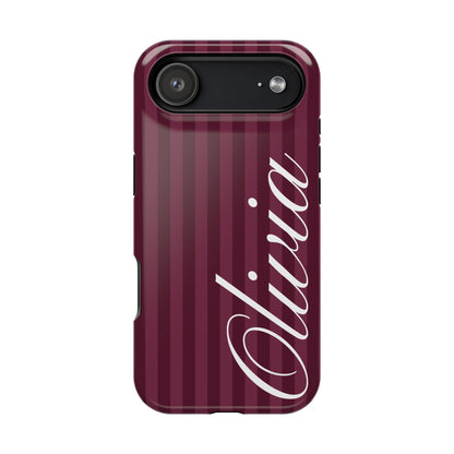Custom Plum Stripes iPhone Case
