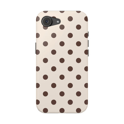 Brown Polka Dots iPhone Case