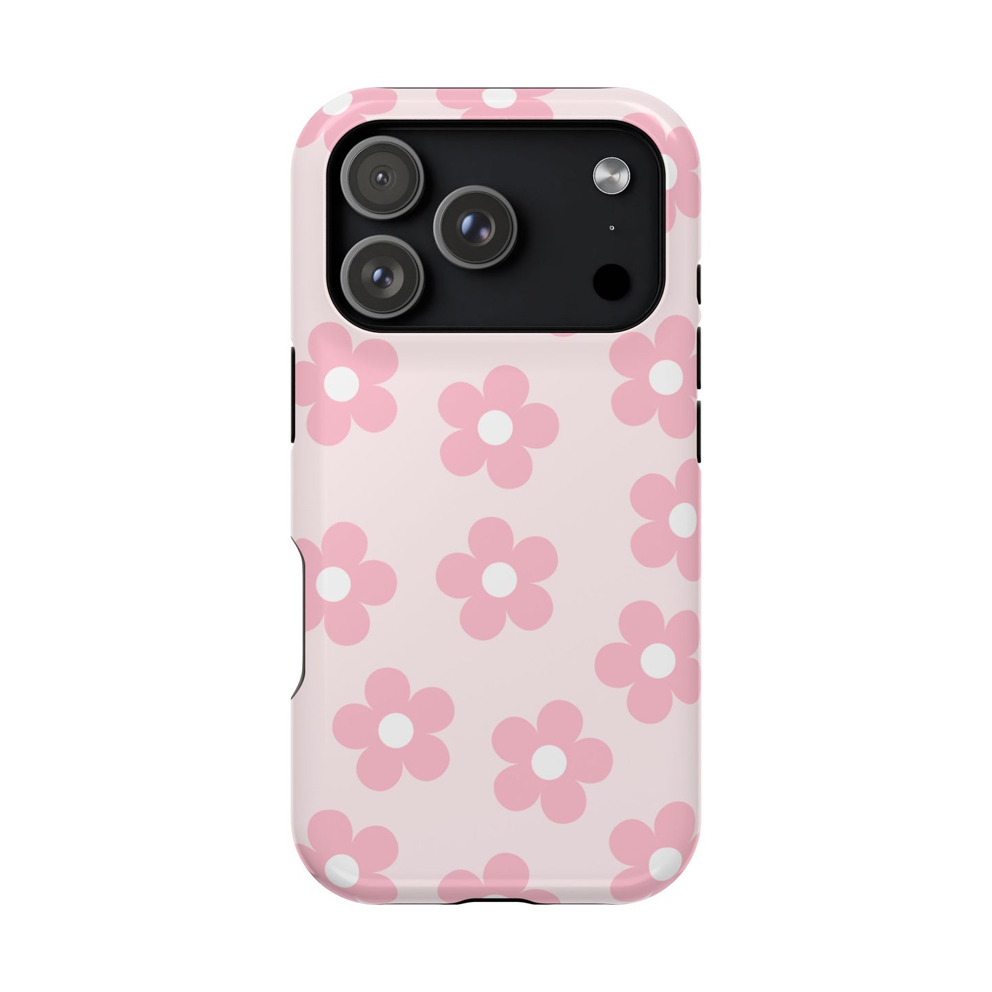 Light Pink Retro Flowers iPhone Case