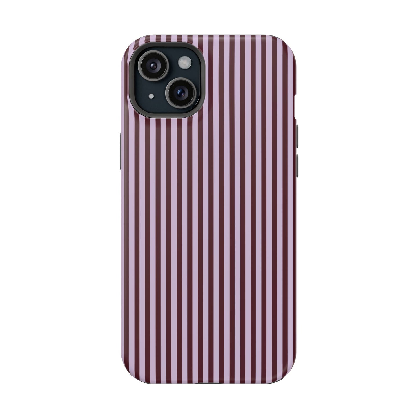 Burgundy & Violet Pinstripes iPhone Case