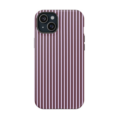 Burgundy & Violet Pinstripes iPhone Case