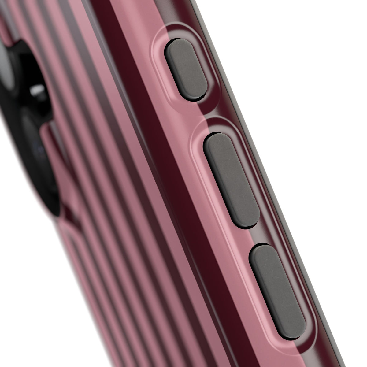 Burgundy & Pink Stripes iPhone Case