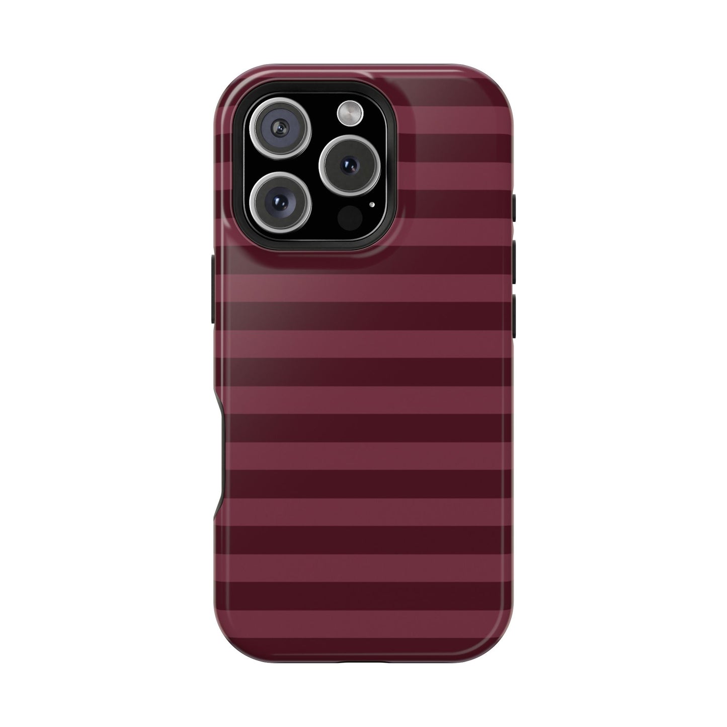 Burgundy Classic Striped iPhone Case