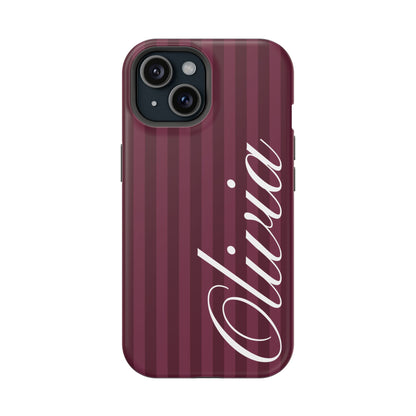 Custom Plum Stripes iPhone Case