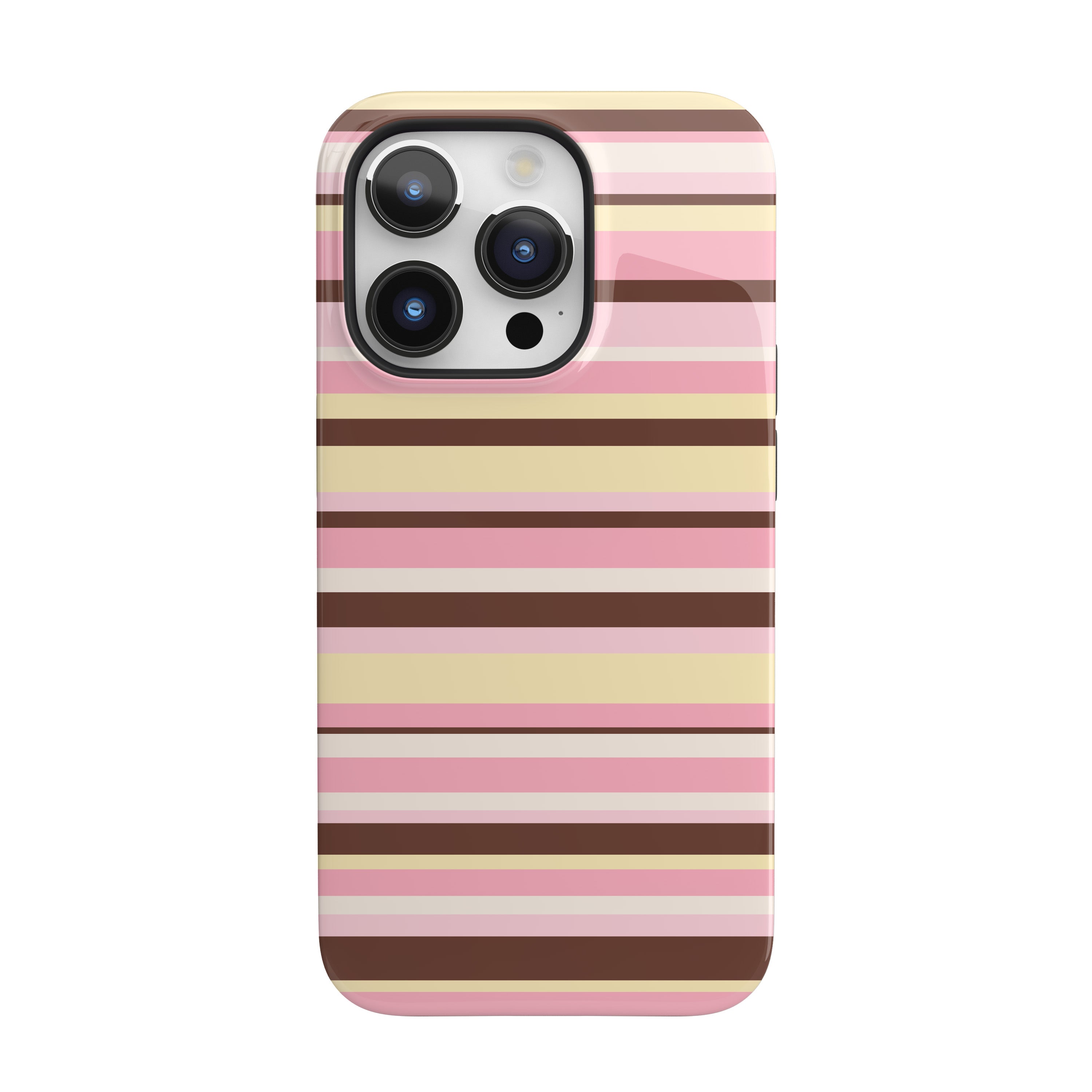 Sunday Latte Stripes iPhone Case