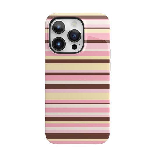 Sunday Latte Stripes iPhone Case