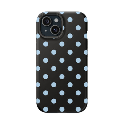 Blue Velvet Polka Dots iPhone Case