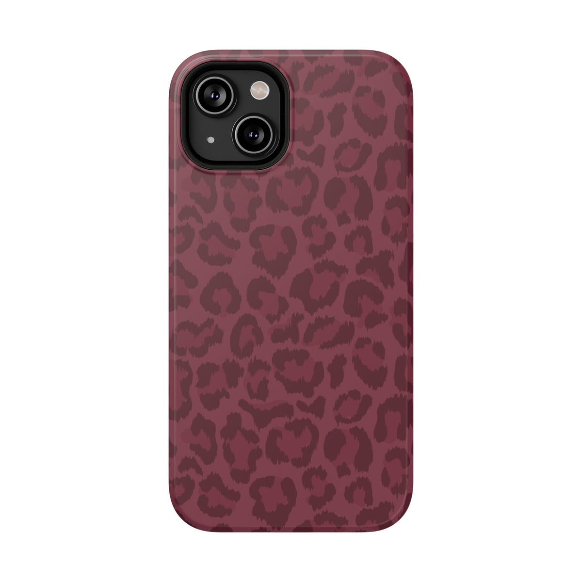 Burgundy Leopard iPhone Case