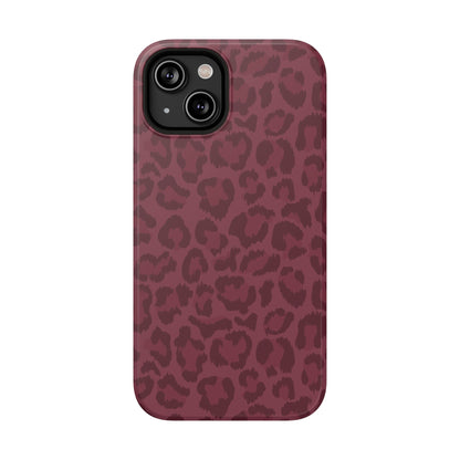 Burgundy Leopard iPhone Case