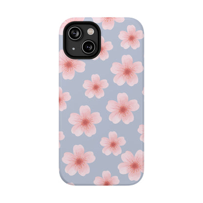 Blue Cherry Blossoms iPhone Case