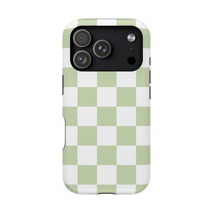 Pastel Green Checkered iPhone Case